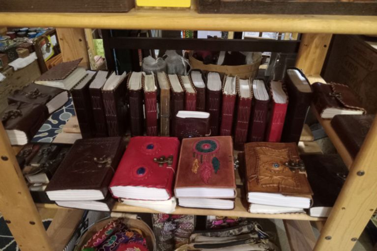 The journals found in the gift shop named Round The Mountain Gift Shop