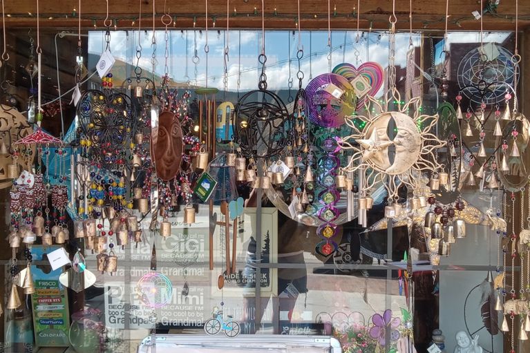 Unique and custom wind chimes at Round The Mountain Gift SHop